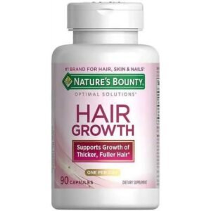 Nature's Bounty Hair Growth Supplement, 1 Per Day, Clinically Shown to Support Thicker, Fuller Hair, with Biotin, Silicon & Arginine, 90 Capsules