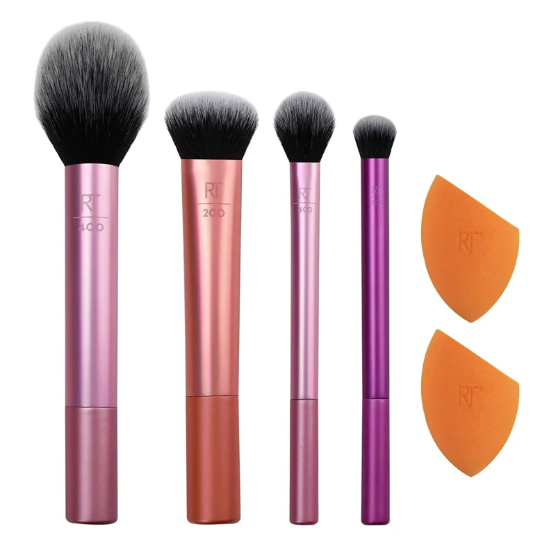 Real Techniques Makeup Brush Set with 2 Sponge Blenders for Eyeshadow Foundation Blush and Concealer Set of 6 - Image 3