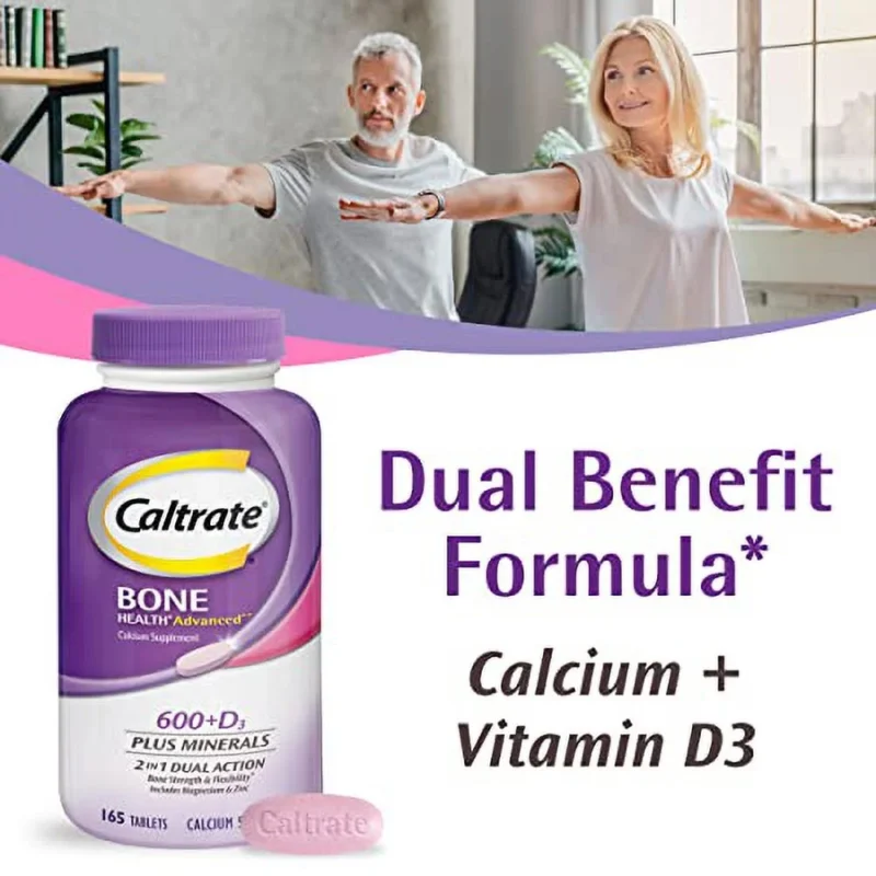 Caltrate 600 Plus D3 Plus Minerals Calcium and Vitamin D Supplement Tablets, Bone Health and Mineral Supplement for Adults - 165 Count - Image 2