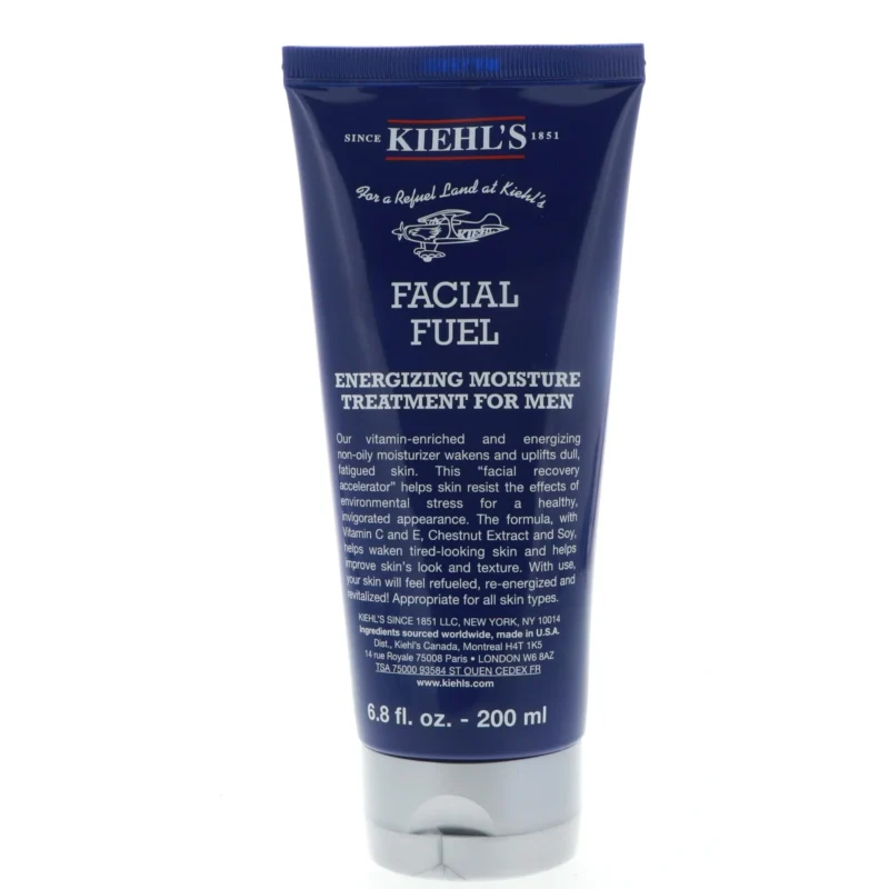 Kiehl's Facial Fuel Moisture Treatment for Men Skin Feel Refueled 6.8 oz (200ml)