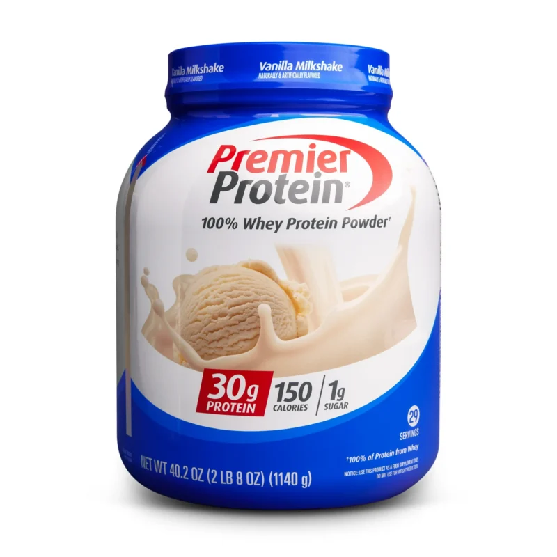 Premier Protein 100% Whey Protein Powder, Vanilla Milkshake, 30g Protein, 29 Servings