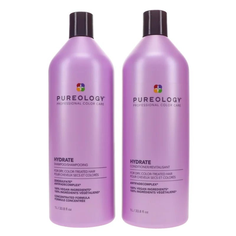 Pureology Hydrate Shampoo 33.8 oz & Hydrate Conditioner 33.8 oz Combo Pack